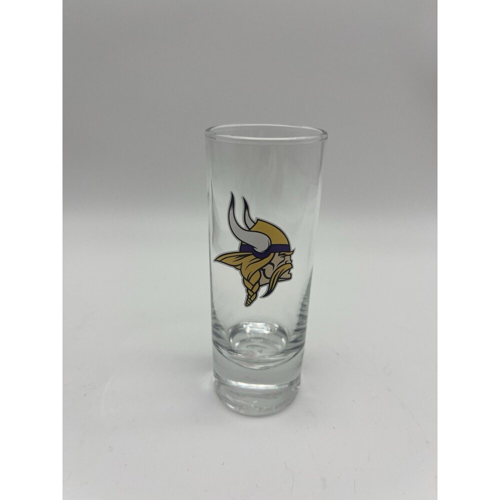 Minnesota Vikings Clear Glass Shot Glass 4in
